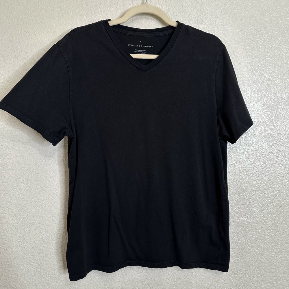 Everlane Uniform 100% Organic Cotton V-Neck Short Sleeves Men's Tee, Sz Medium - Picture 3 of 12